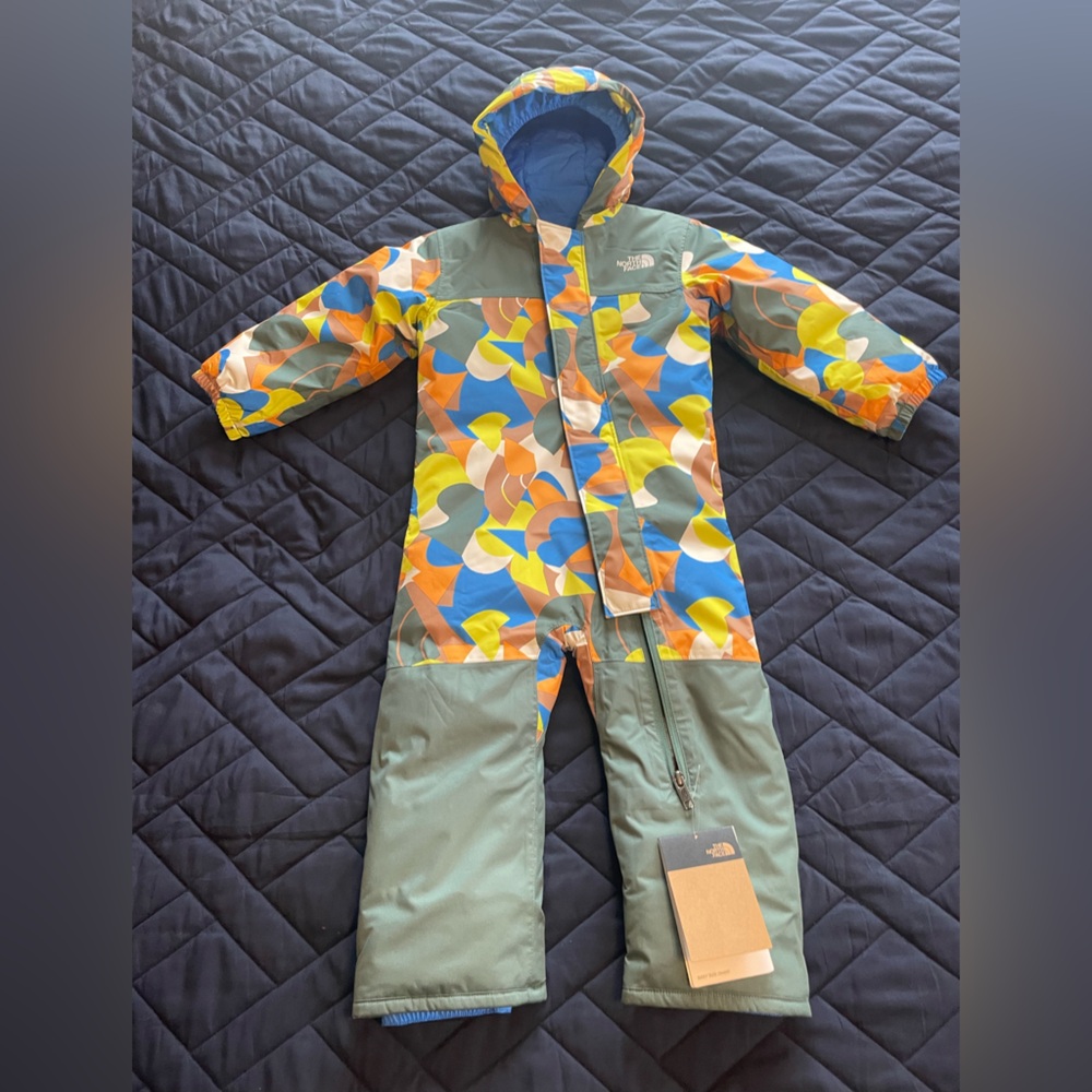 Baby The North Face Freedom Snow Suit 18-24 month Almond Butter Abstract Print